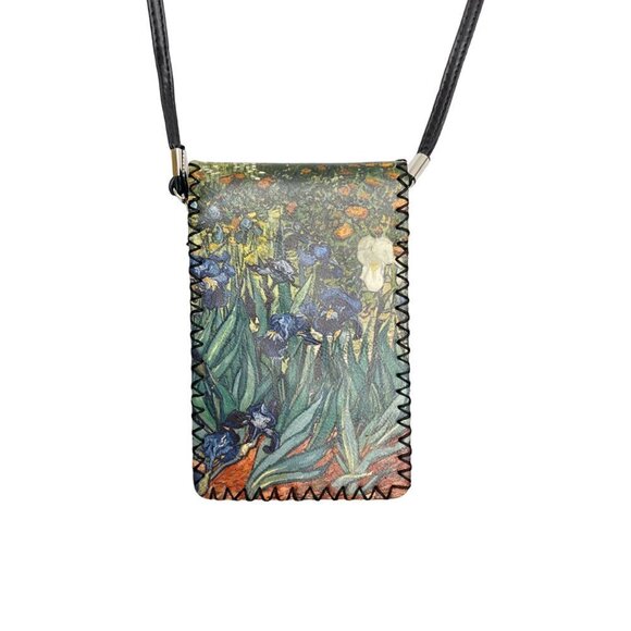 Vintage Boho mini Crossbody Shoulder bag green floral embroidered handcrafted - Picture 3 of 9